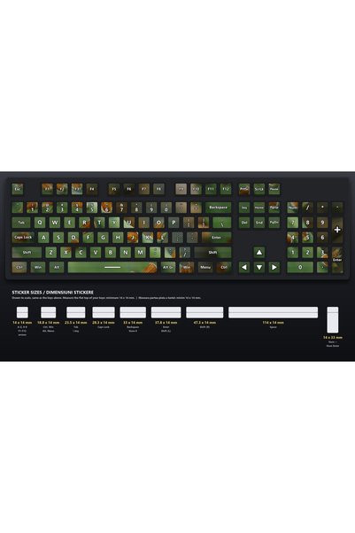 OEM Stickere Tastatura Set Ace ascutite de cactus, Design Continuu, Coala A4 ...
