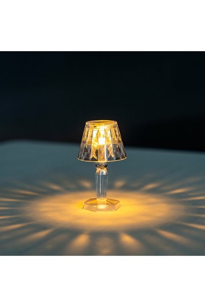 Choice Warm Light C LED Night Light Crystal Diamond Table Lamp Transparent Ac...