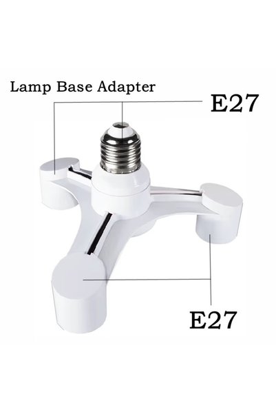 Choice محول مقابس مصابيح LED متعدد الاستخدامات 3 في 1، من نوع E27 إلى E27، يع...