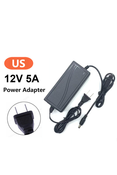 Choice 12V 5A 60W AC 100-240V US Plug 12V 5A Power Supply AC100V-240V Power A...