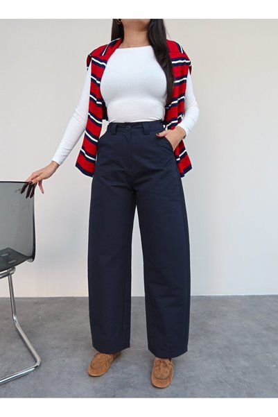 ESRAHELVACI High-waisted balloon leg fabric pants