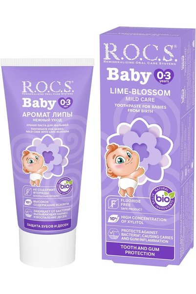 R.O.C.S. Baby Mild Care Toothpaste with Lime Blossom Scent