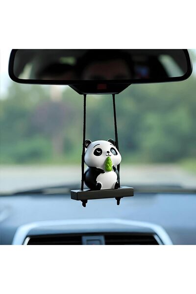 Generic Swinging Panda Car Hanging Ornament, Cute Panda Car Rearview Mirror P...