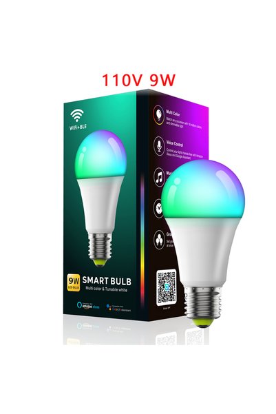 Choice 1pcs-WIFI 110V RGB Smart Light Smart LED Bulb WIFI Light E26 110V 9W L...