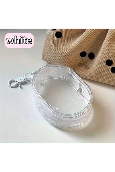 Choice 4pcs white Portable Mini Transparent Storage Bag with Zipper Multifunc...