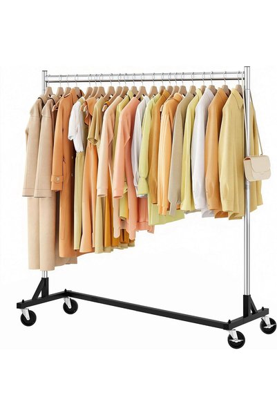 Generic Z Rack, Rolling Clothes Racks with Z-Base, Heavy Duty Garment Rack, C...