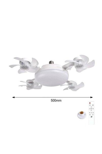 Choice white4 Drone Style Ceiling Fan Light E27 Screw Base LED Remote Control...