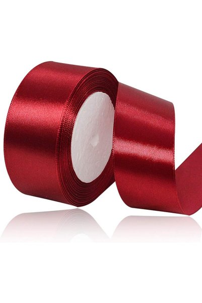 Generic Burgundy Satin Ribbon, 1-1/2 Inch x 25 Yards for Gift Wrapping