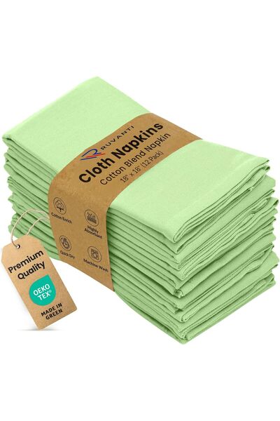 Generic Cloth Napkins Set of 12, 18x18 Inches Napkins Cloth Washable, Soft, D...