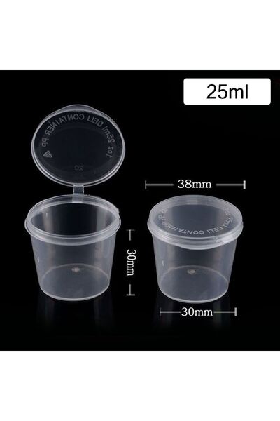 Choice 25ml style 2 50pcs Sealed and Leak-proof Disposable Sauce Cup Reusable...