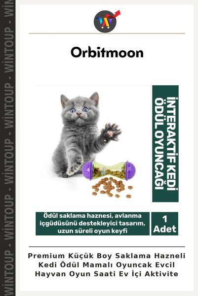 Wintoup Premium Small-Size Cat Treat Toy with Storage Compartment—Pet Playtim...