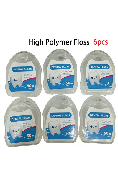 Choice High Polymer Floss JNSUR 6Pcs 50m High Polymer Dental Floss/Expanding ...