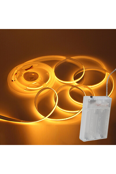 Choice 1m DC5V 8mm PCB Golden 3AA Battery Powered DC5V COB LED Strip 8mm PCB ...