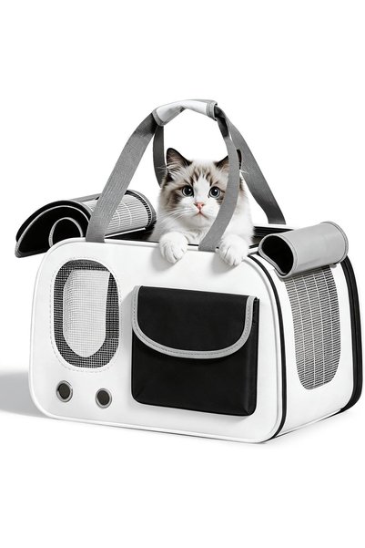 Generic Cat Carrier,Pet Carrier Bag,Foldable Cat Transport Box,Waterproof Pre...