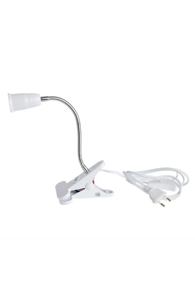 Choice EU Plug Flexible Aluminum Neck Clip Lamp Holder E26/E27 Clamp Light Fi...