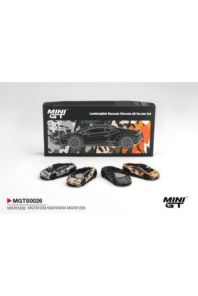 mini gt Lamborghini Huracan Sterrato All-Terrain 4-Piece Set MGTS0026 1:64 Sc...