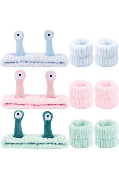 Generic Spa Headband and Wristband Set, Cute Animal Skincare Makeup Headband ...