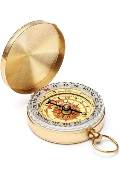 Generic Camping Survival Compass, Metal Pocket Compass Kids Compass for Hikin...