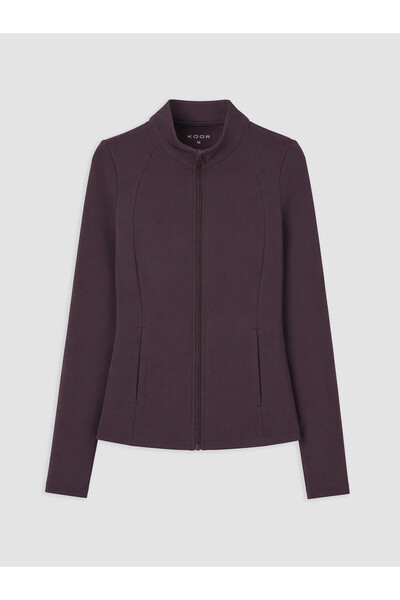 LC Waikiki TWO MT SHOP QUALITY KOOR SPORT Plum Scuba Fabric Solid Women's Zip...