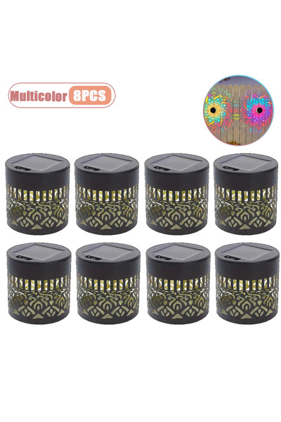 Choice Multicolor-8PCS 1-8PCS Solar Mandala Sunflower Wall Sconce Outdoor Gar...