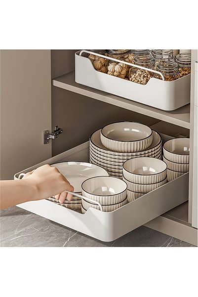 Generic Pull Out Cabinet Organizer Slide Out Pantry Drawer Cabinet Organizer ...