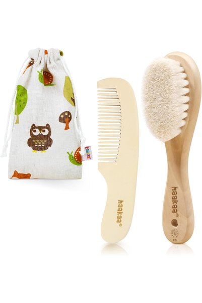 Generic Baby Hair Brush and Comb Set for Newborns & Toddlers - Natural Soft G...