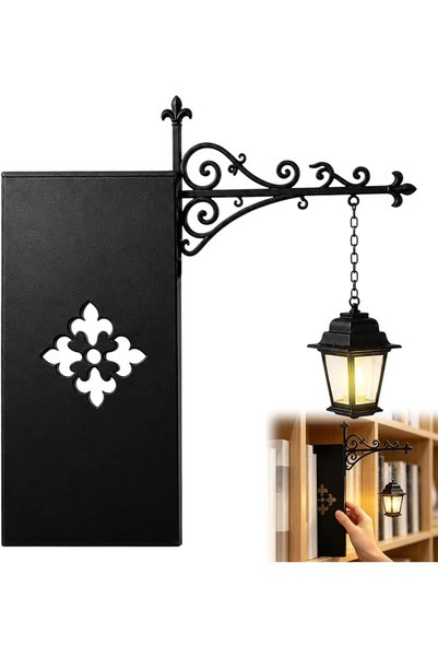 Choice No plug 1PC Lantern Vintage Gothic Metal Reading Lamp LED Night Light ...