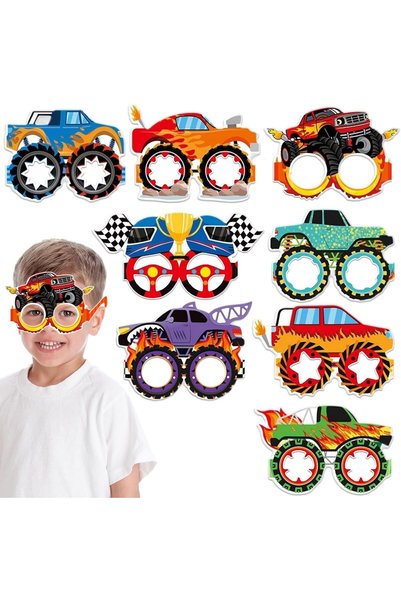 Generic 16pcs Monster Truck and Race Car Party Glasses for Boys Birthday, Pap...
