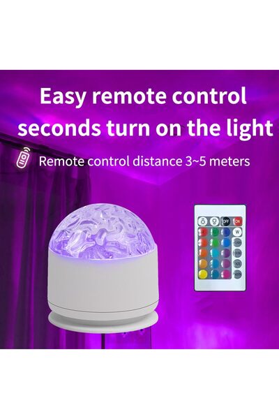 Choice مصباح عرض أمواج المحيط بـ 16 لونًا، يعمل بمنفذ USB، وإضاءة ليلية بتأثي...
