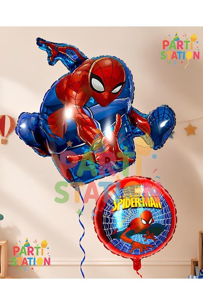 Parti Station Avengers Spider-Man Balloon Set, 2-Piece Spider-Man Birthday Pa...