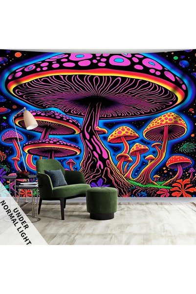 Choice 40x60 سم 16x24 بوصة Bu-5 VIKAMA لوحة فنية منسوجة بتصميم فطر سايكيديليك...