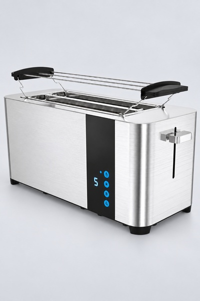 BLACK Prăjitor electric pentru pâine, Control Tactil, 7 Trepte, 2 Felii, 1400 W