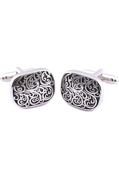 Generic Men Silver Cufflinks stainless steel for Men C038