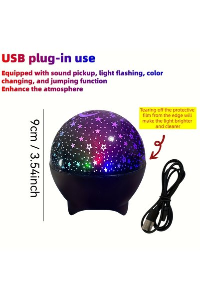 Choice Stars Projection Lamp RGB LED Starry Night Light USB Power Supply Bedr...