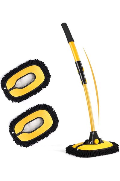 Generic Car Wash Brush kit, Telescopic Car Cleaning Brush, Including a spare ...