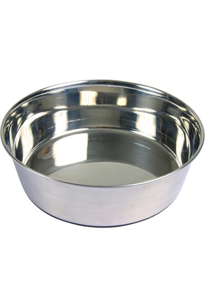 Generic وعاء طعام للكلاب من الفولاذ المقاوم للصدأ مع قاعدة مطاطية، سعة 1 لتر،...