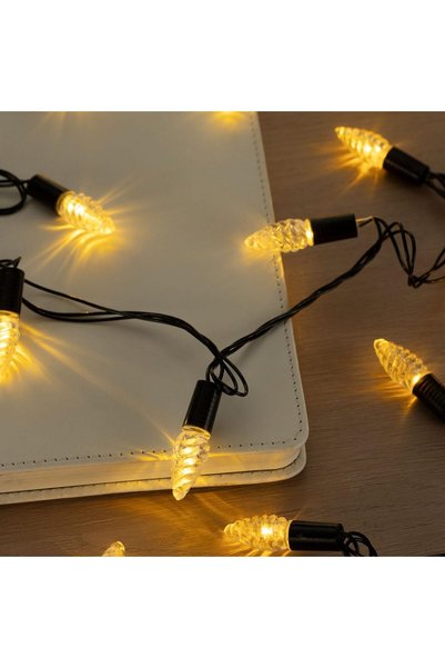 Generic 50-LED String Lights - 7m - Style 6 - Yellow Pinecone-Shaped BS/UK Pl...