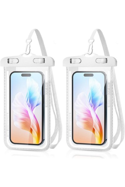 Generic 2 Pack IPX8 Waterproof Phone Pouch Crossbody Lanyard [Easy Lock & Hea...