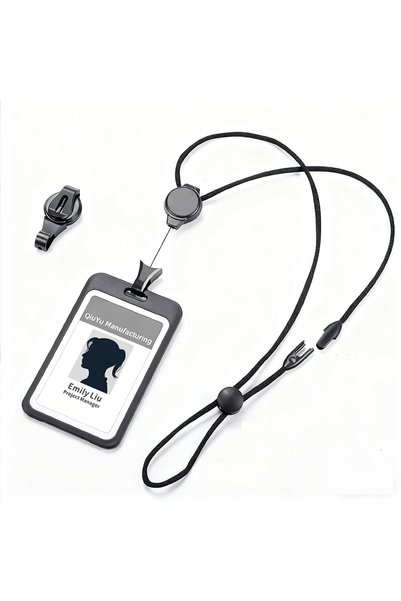Generic Retractable ID Badge Holder with Lanyard, Retractable Badge Reel,with...