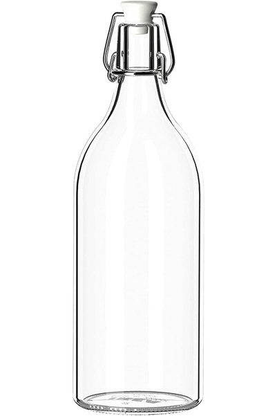 Generic Bottle with stopper, clear glass, 1 Litre