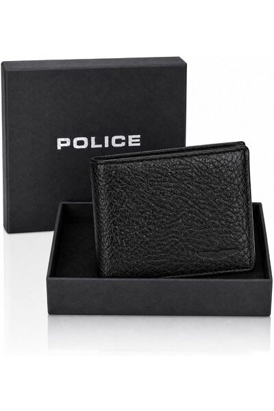 Generic Edging Men's Faux Leather Wallet, Black Textured Bifold Wallet with 8...