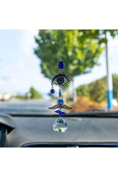 Generic Blue Evil Eye Car Hanging Ornament for Rear View Mirror Evil Eye Deco...