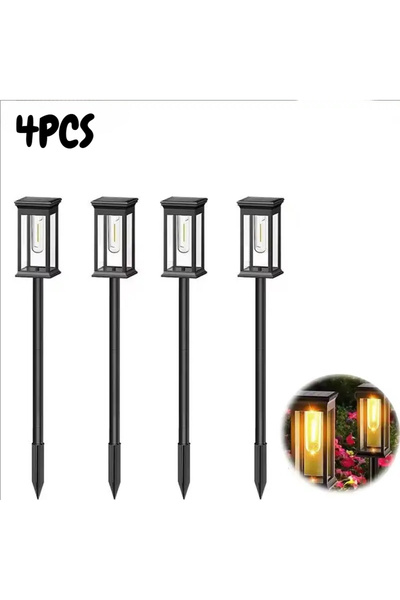 Choice Warm-4PCS 1/2/4PCS Solar Garden Spike Light Waterproof Vintage Edison ...