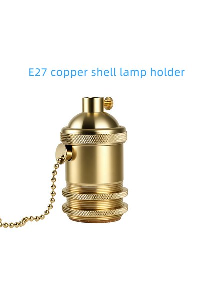 Choice E27 Vintage Brass Lamp Holder with Pull Chain - E27/E26 Socket for Pen...