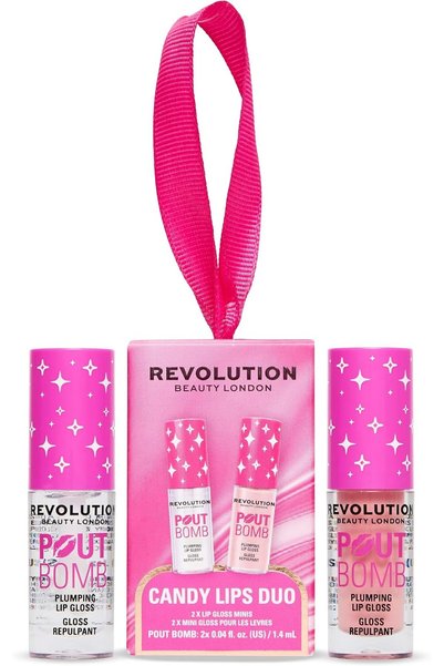 Revolution Candy Pink & Glaze Clear Lip Duo Lip Gloss Gift Pack