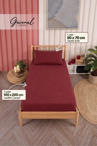 Güvenal Vita | 100% Cotton Single-Size 2-Piece Fitted Sheet Set | Pillowcase ...