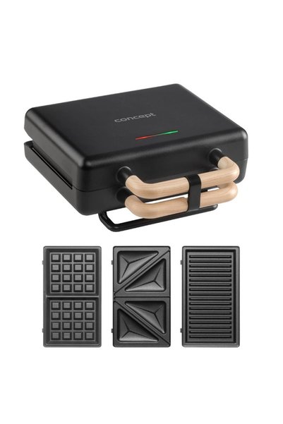 Concept Aparat de făcut sandvișuri 3-în-1 SV3091 800W negru