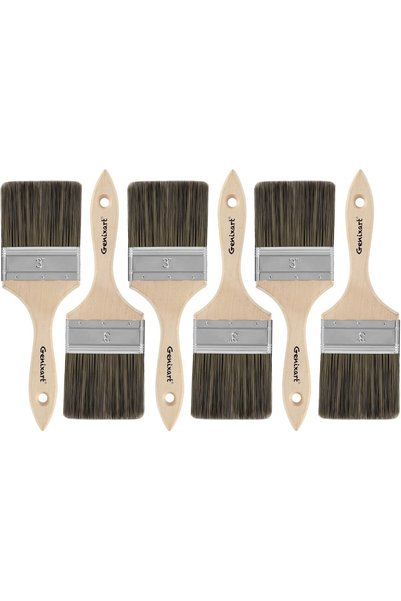Generic Double Thick Chip Paint Brush, 6 Pack, 3 inch / 75mm Stain Brushes fo...