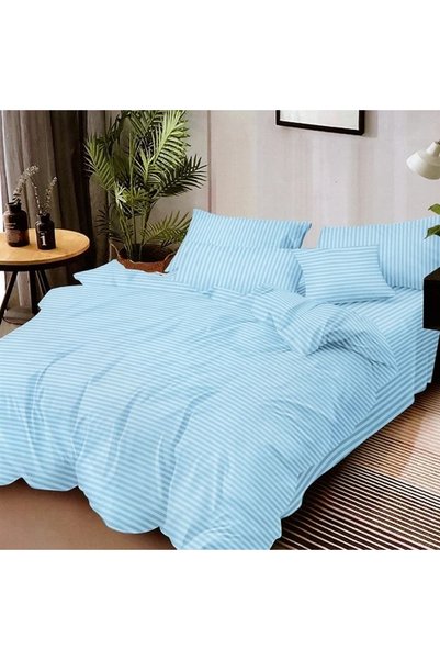 Talis 1 Person Damask Elden Baby Blue (Fine) Linen