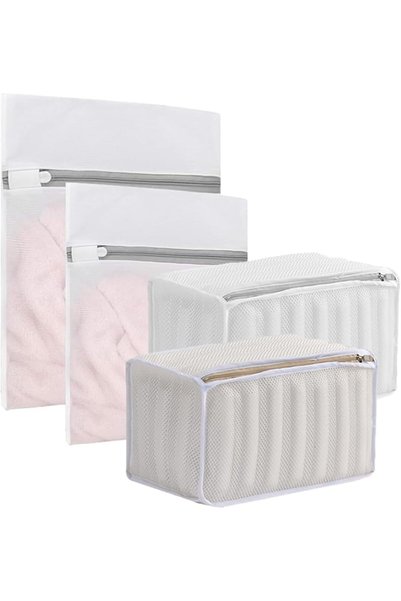 Generic Shoe Washing Bag for Washing Machine, 4-Piece Mesh Laundry Bags Set w...